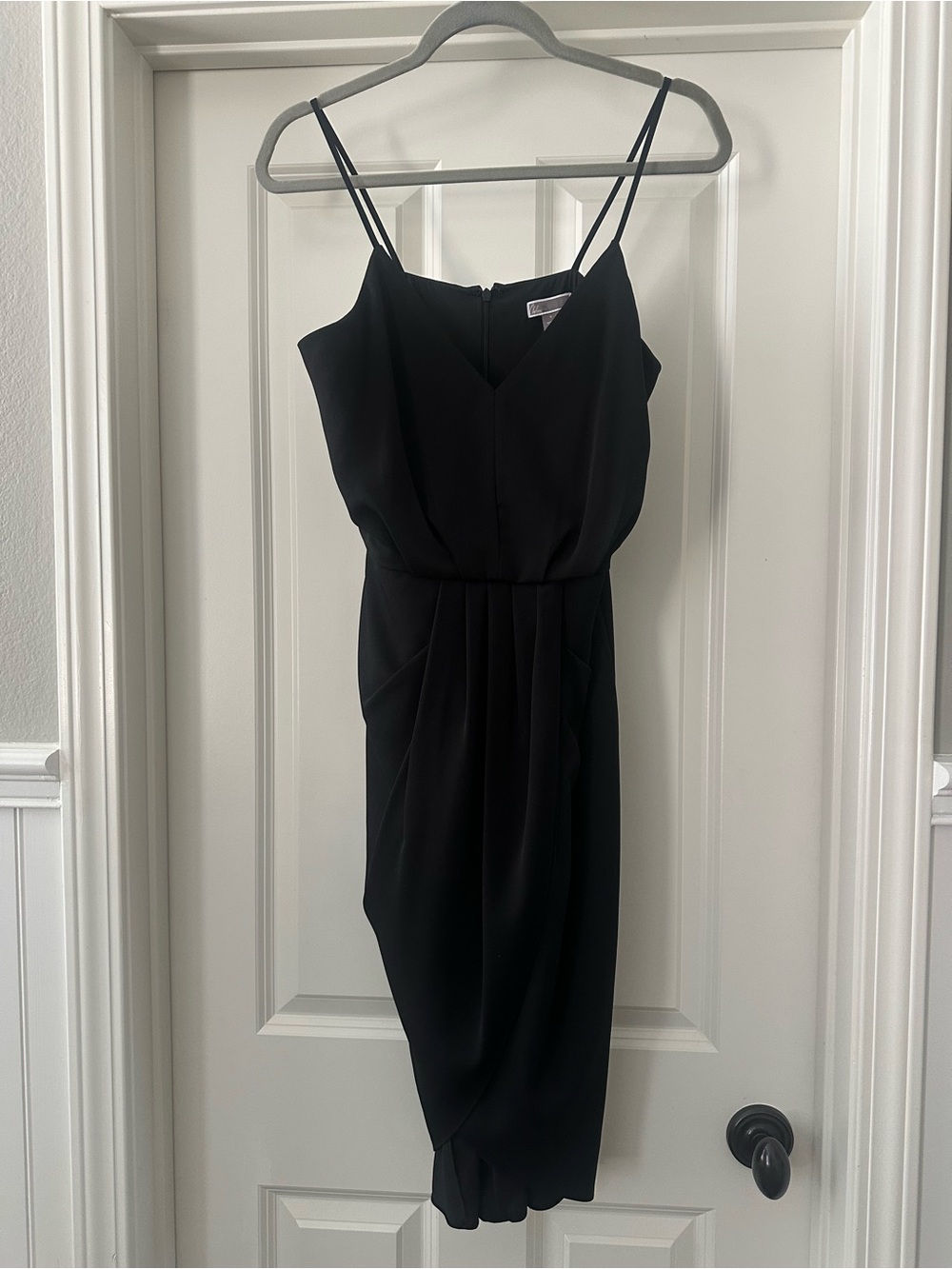 Black Spaghetti-Strap Cocktail Dress
